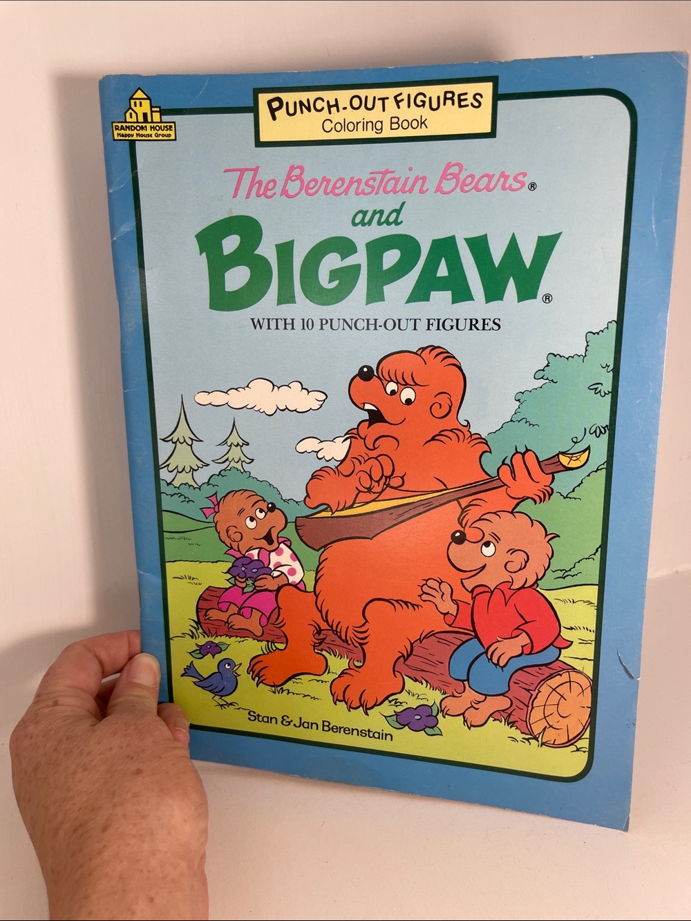 The Berenstain Bears and Bigpaw Punch-Out Figures Coloring Book - Vintage 1989